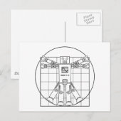 Da Vinci Vitruvian Robot Briefkaart (Voorkant / Achterkant)