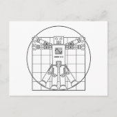 Da Vinci Vitruvian Robot Briefkaart (Voorkant)
