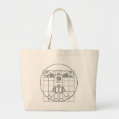 Da Vinci Vitruvian Robot Grote Tote Bag (Voorkant)