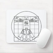 Da Vinci Vitruvian Robot Mousepad Muismat (Met muis)