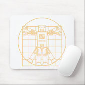 Da Vinci Vitruvian Robot Mousepad Muismat (Met muis)