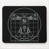 Da Vinci Vitruvian Robot Mousepad Muismat (Voorkant)