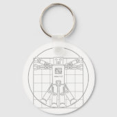 Da Vinci Vitruvian Robot Sleutelhanger (Voorkant)