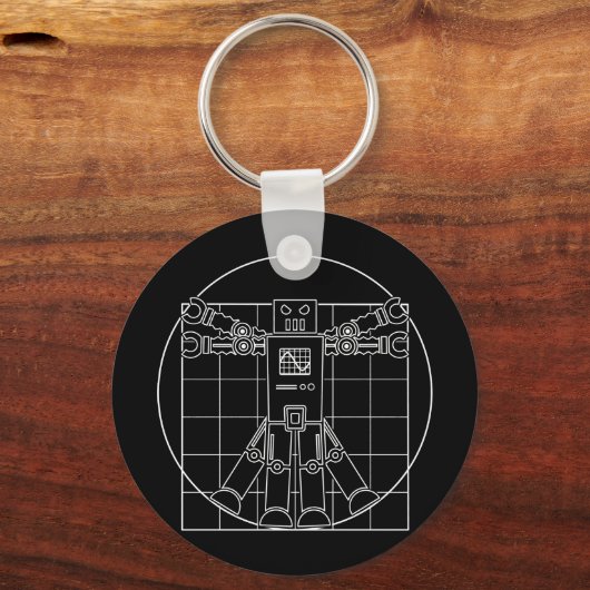 Da Vinci Vitruvian Robot Sleutelhanger (Voorkant)