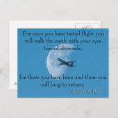 Da Vinci Vliegend Gedicht🚁✨ Budget Speciaal Briefkaart (Voorkant / Achterkant)