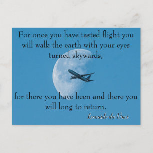 Da Vinci Vliegend Gedicht🚁✨ Budget Speciaal Briefkaart