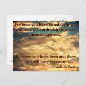 Da Vinci Vliegend Gedicht🚁✨ Budget Speciaal Briefkaart (Voorkant / Achterkant)