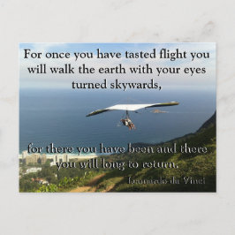 Da Vinci Vliegend Gedicht🚁✨ Budget Speciaal Briefkaart
