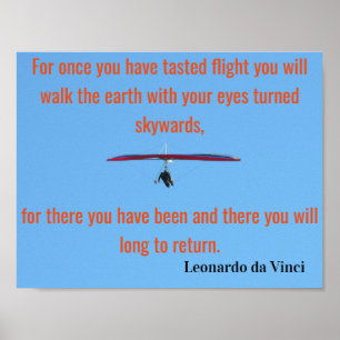 Da Vinci Vliegend Gedicht🚁✨ Budget Speciaal Poster