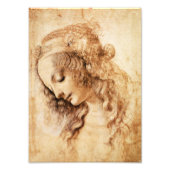 Da Vinci Woman's Head Print Foto Afdruk (Voorkant)