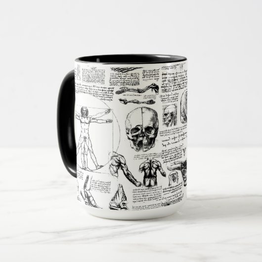 Da Vinci's anatomiehandboek Mok (Voorkant links)