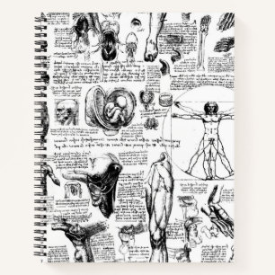 Da Vinci's anatomiehandboek Notitieboek