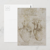 Da Vinci's anatomieketches voor het menselijk hart Briefkaart (Voorkant / Achterkant)
