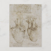 Da Vinci's anatomieketches voor het menselijk hart Briefkaart (Voorkant)