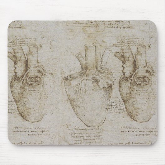 Da Vinci's anatomieketches voor het menselijk hart Muismat (Voorkant)