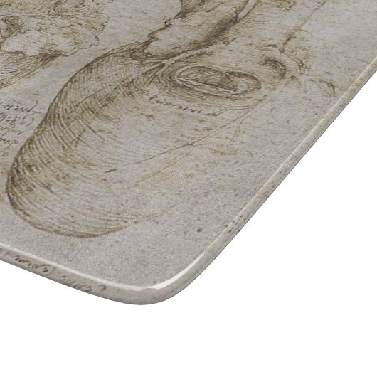 Da Vinci's anatomieketches voor het menselijk hart Snijplank (Hoek)