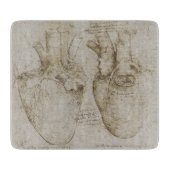 Da Vinci's anatomieketches voor het menselijk hart Snijplank (Voorkant)