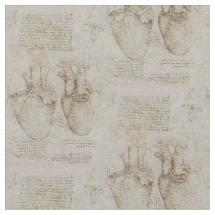 Da Vinci's anatomieketches voor het menselijk hart Stof