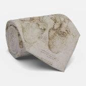 Da Vinci's anatomieketches voor het menselijk hart Stropdas (Opgerold)