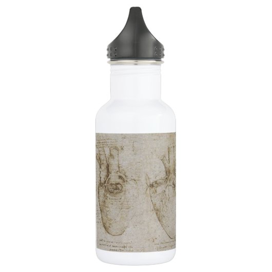 Da Vinci's anatomieketches voor het menselijk hart Waterfles (Links)