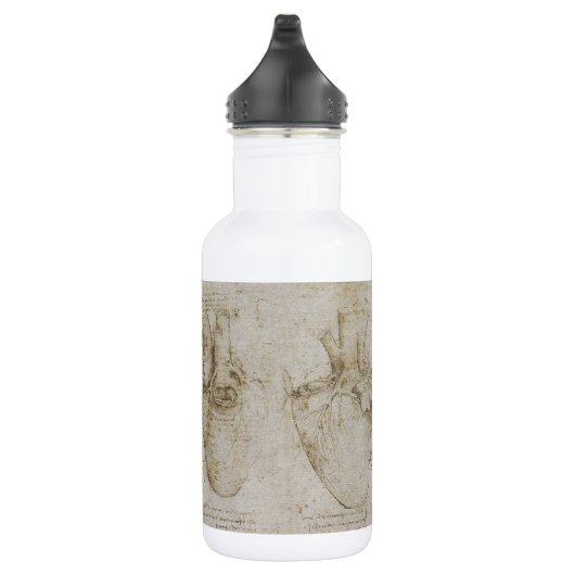 Da Vinci's anatomieketches voor het menselijk hart Waterfles (Rechts)