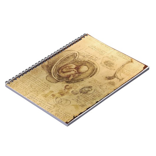 Da Vinci's Fetus Anatomy Notebook Notitieboek (Linkerzijde)