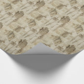 Da Vinci's Human Skeleton Anatomy Sketches Cadeaupapier (Hoek)