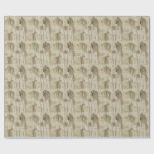 Da Vinci's Human Skeleton Anatomy Sketches Cadeaupapier (Vlak)