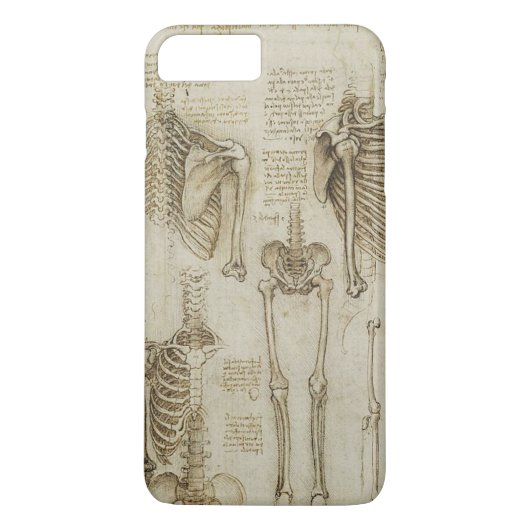 Da Vinci's Human Skeleton Anatomy Sketches Case-Mate iPhone Case (Achterkant)