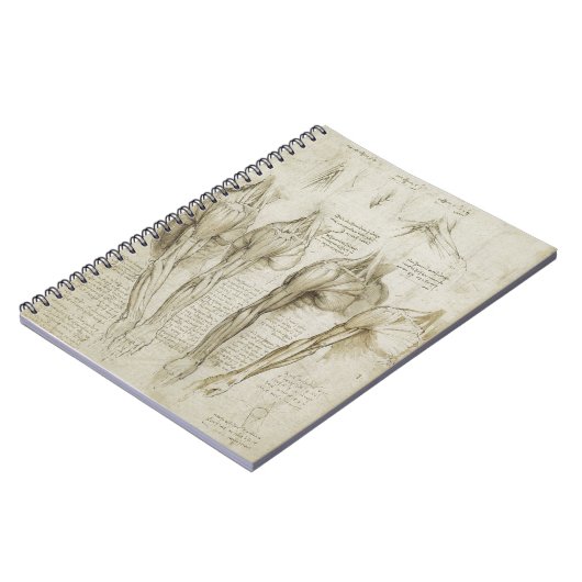 Da Vinci's Human Skeleton Anatomy Sketches Notitieboek (Linkerzijde)