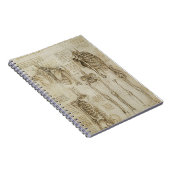 Da Vinci's Human Skeleton Anatomy Sketches Notitieboek (Rechterzijde)