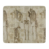 Da Vinci's Human Skeleton Anatomy Sketches Snijplank (Voorkant)