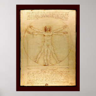 Da Vinci's kosmische Man Poster
