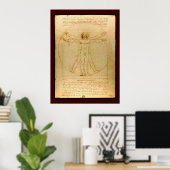 Da Vinci's kosmische Man Poster (Thuiskantoor)