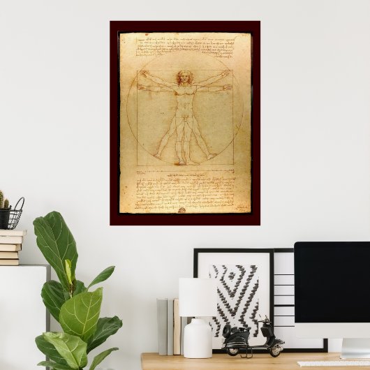 Da Vinci's kosmische Man Poster (Thuiskantoor)