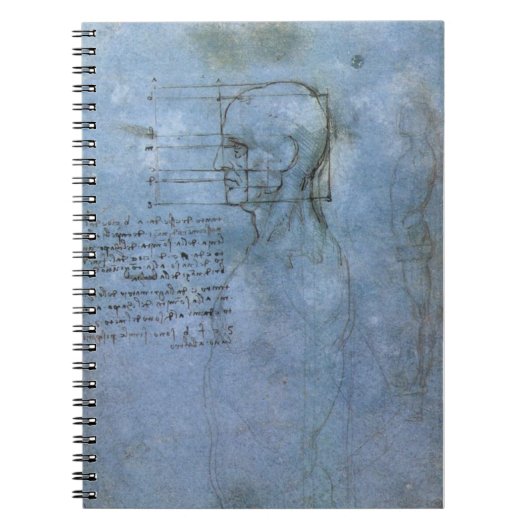 Da Vinci's menselijke anatomie notebook Notitieboek (Voorkant)