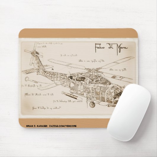 Da Vinci's MH-60 Seahawk Mousepad Muismat (Met muis)