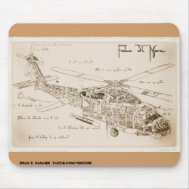 Da Vinci's MH-60 Seahawk Mousepad Muismat