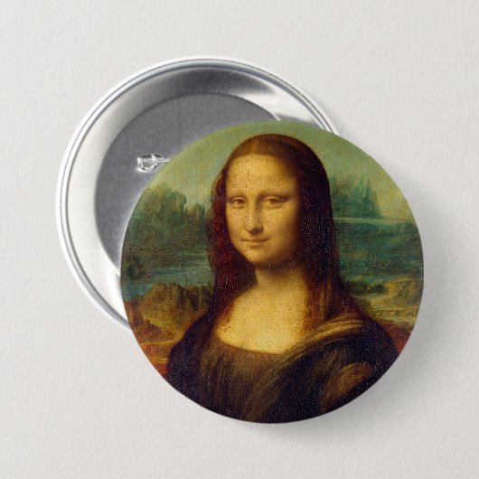 Da Vinci's Mona Lisa Ronde Button 7,6 Cm (Voorkant /achterkant)