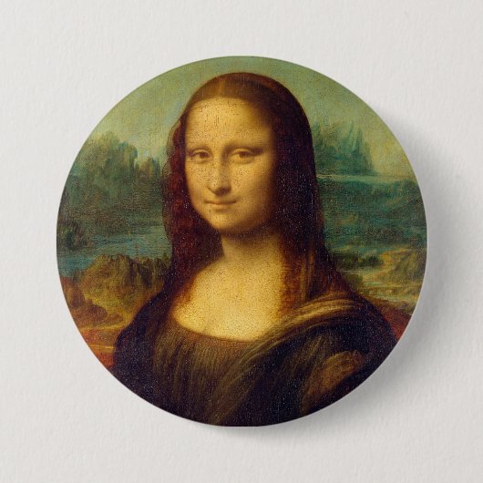 Da Vinci's Mona Lisa Ronde Button 7,6 Cm (Voorkant)