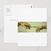 Da Vinci's schepping van Adam Briefkaart (Voorkant / Achterkant)