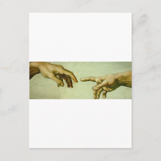 Da Vinci's schepping van Adam Briefkaart (Voorkant)