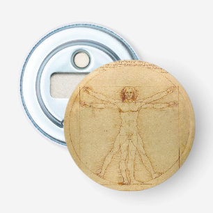 Da Vinci's Vitruviaanse Man Button Flesopener