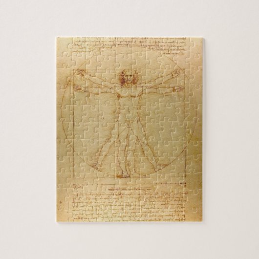 Da Vinci's Vitruviaanse Man Legpuzzel (Verticaal)