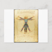 Da Vinci's Vitruviaanse man met tattoos Briefkaart (Voorkant)