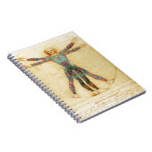 Da Vinci's Vitruviaanse man met tattoos Notitieboek (Rechterzijde)