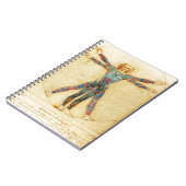 Da Vinci's Vitruviaanse man met tattoos Notitieboek (Linkerzijde)