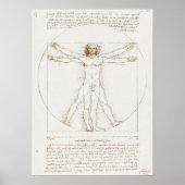 Da Vinci's Vitruviaanse Man Poster (Voorkant)