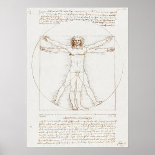 Da Vinci's Vitruviaanse Man Poster