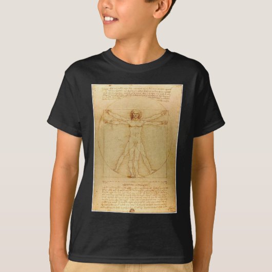 Da Vinci's Vitruviaanse Man T-shirt (Voorkant)